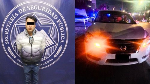 Cae hombre por conducir auto con reporte de robo en San Pedro