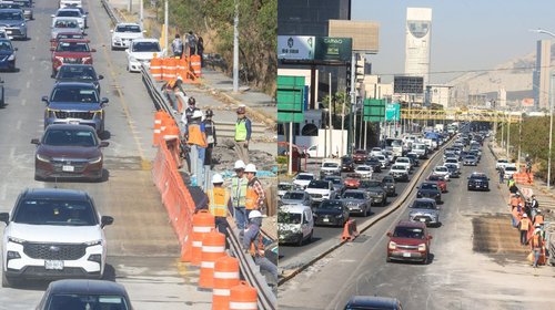 Reabre Monterrey carril exprés de Morones Prieto tras daños