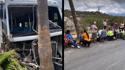 Choca microbús en Ciudad Victoria; hay 15 lesionados