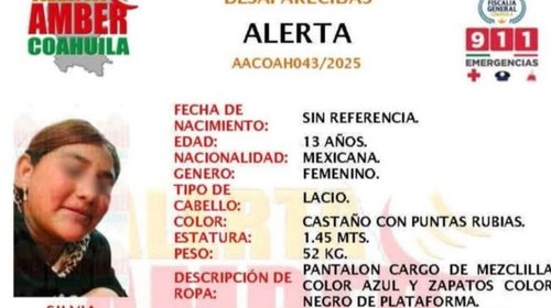 Encuentran sin vida a menor de 13 años desaparecida