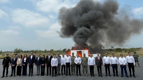 Destruyen en Nuevo León droga asegurada en cinco estados