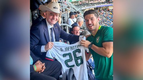 Gianni Infantino, presidente de la FIFA, presente en Monterrey