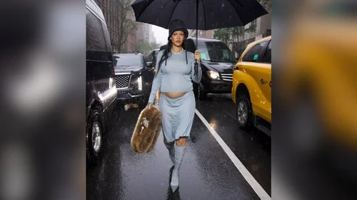 Rihanna revela su tercer embarazo en la Met Gala 2025