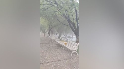  Caída de granizo se presenta al sur de Monterrey