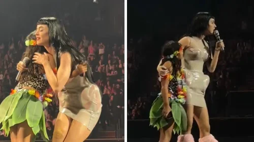 Katy Perry apoya a niña mexicana durante concierto en California