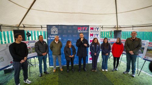 Entrega Adrián de la Garza remodelación del Parque Mirador Mitras