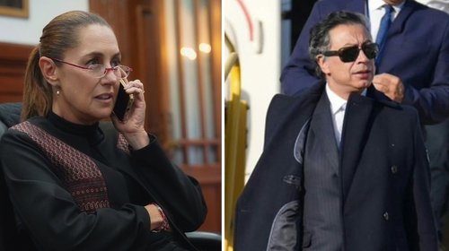 Claudia Sheinbaum conversa por teléfono con Gustavo Petro