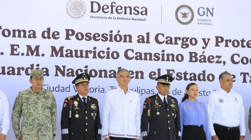 Américo Villarreal recibe a nuevo mando de Guardia Nacional