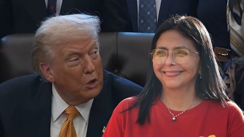 Trump califica a Delcy Rodríguez como una 'persona fantástica'