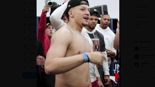 Se viraliza en redes la panza de Patrick Mahomes