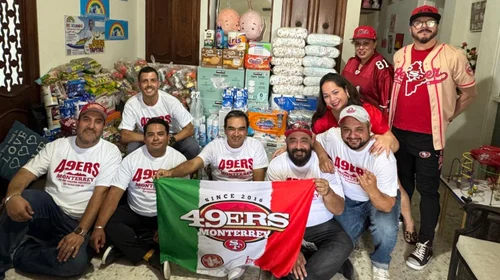 ‘Touchdown’ de los 49ers Monterrey: llevan ayuda a niños