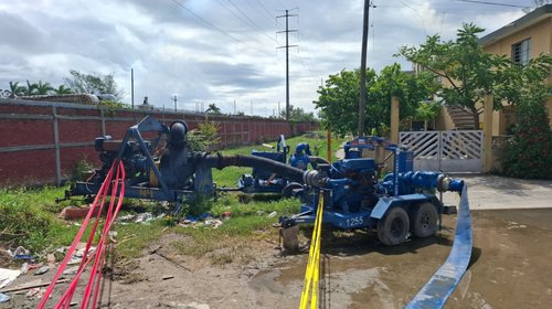 Refuerzan operativos de bombeo y limpieza en Ciudad Madero