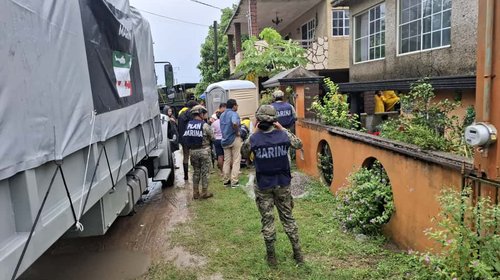 Despliegan operativos por fuertes lluvias en el sur de Tamaulipas