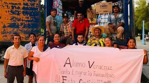 Habitantes de Santa Engracia envían apoyo a Veracruz