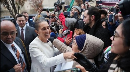"Defenderemos a México y a migrantes”: Claudia desde Washington