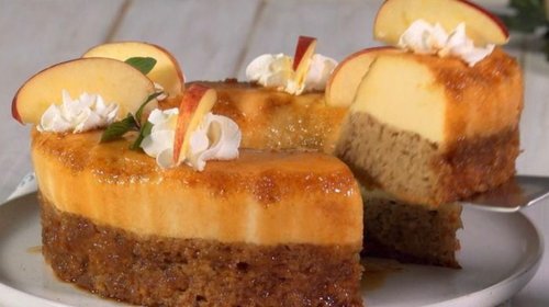 Mira esta receta del pastel imposible de manzana y canela