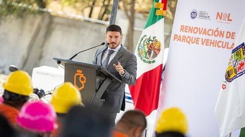 Entrega Samuel García equipo táctico hacia Agua y Drenaje