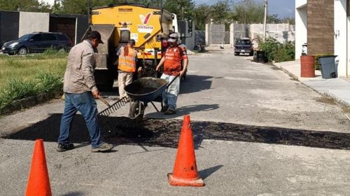 Extienden programa de bacheo en Ciudad Victoria
