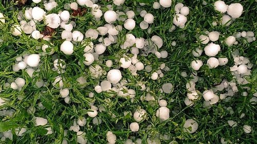 Registran intensa granizada y fuerte lluvia en Ciudad Acuña