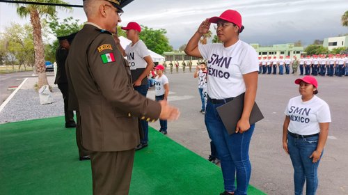 Jóvenes concluyen adiestramiento militar en Tamaulipas