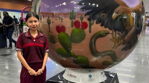 Estudiante de Reynosa hace historia en la gran fiesta del fútbol