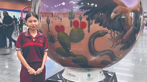 Estudiante del CETis 71 participa en fiesta mundialista