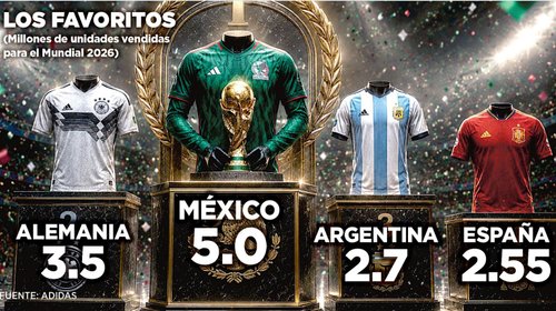 México gana con la playera más vendida y como el mejor anfitrión