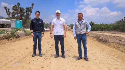 Adrián de la Garza supervisa progreso del Circuito Vial Poniente