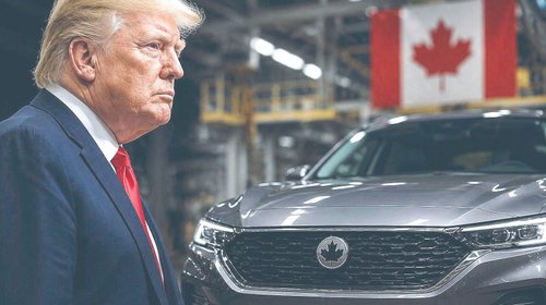 Trump amenaza con elevar aranceles a camiones y autos de Canadá