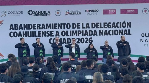 Abanderan delegación de Coahuila previo a Olimpiada Nacional