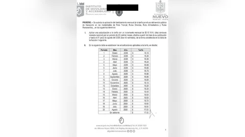 Publican ajuste tarifario gradual; primera aplicación será de ¢10