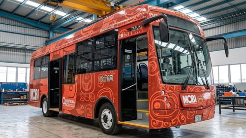 Arriban primeros autobuses eléctricos 'Taruk' a Quintana Roo