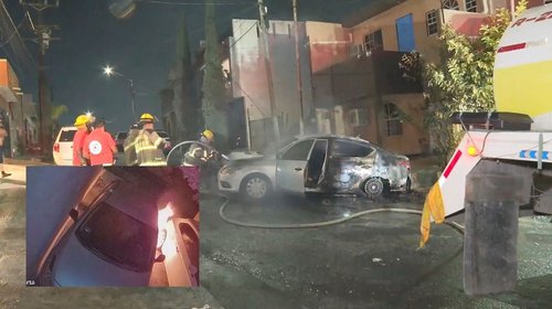 Incendian vehículo de forma intencional en Santa Catarina