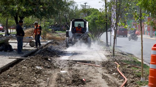 Avanzan obras de andador lineal en Guadalupe previo a Mundial