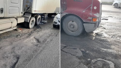 Abundan baches sobre avenida Adolfo López Mateos en San Nicolás