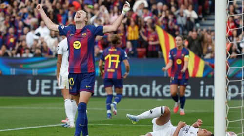 Barcelona arrasa 6-0 al Real Madrid en Champions League Femenil