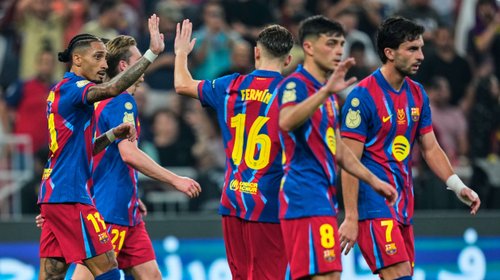 Barcelona golea al Athletic de Bilbao en la Supercopa de España