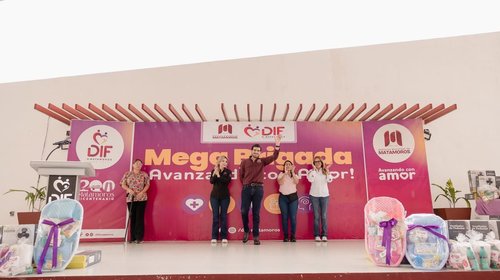 Mega Brigada del DIF lleva apoyos a familias de Matamoros