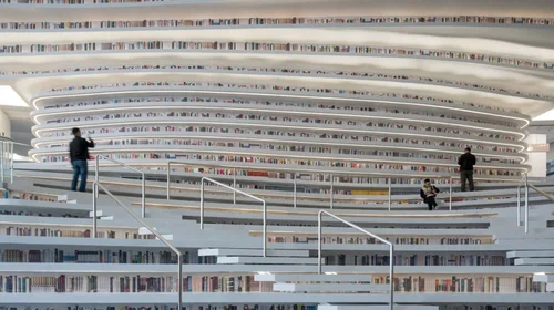 La biblioteca del futuro, ubicada en Tianjin, China