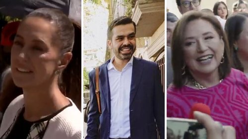Candidatos presidenciales emiten su voto en la CDMX