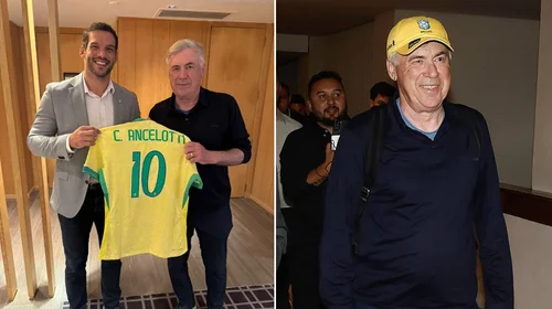 Llega Carlo Ancelotti a Brasil y fija su debut en junio