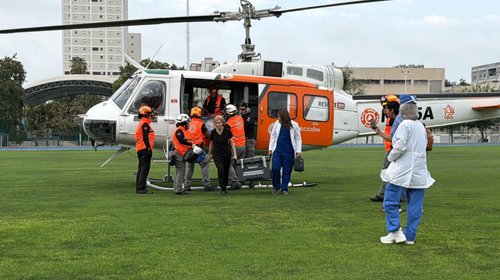 Realizan traslado aéreo de pulmones en Monterrey