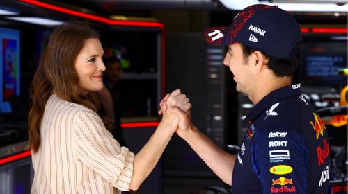 'Checo' Pérez convive con la actriz estadounidense Drew Barrymore