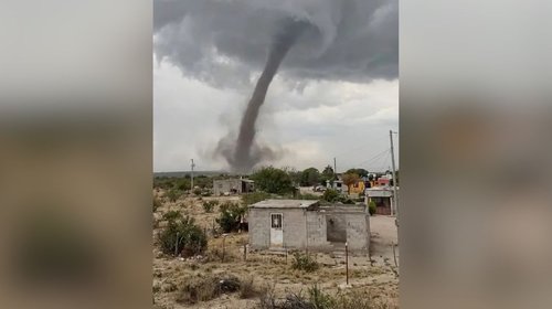 Captan posible tornado entre Acuña y Zaragoza durante tormenta