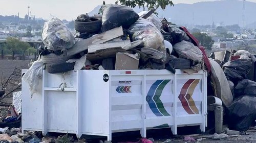 Recolectan 700 toneladas de basura en contenedores móviles