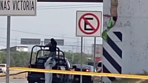 Cuelgan cuerpo de hombre en puente de autopista a Nuevo Laredo