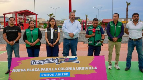 Renuevan plaza de Urbivilla del Real para la convivencia