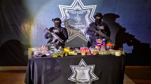 Decomisan en Pesquería 19 kilos de pirotecnia clandestina