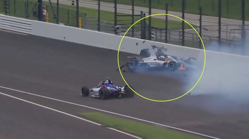 Pato O’Ward sufre accidente en práctica de las 500 millas