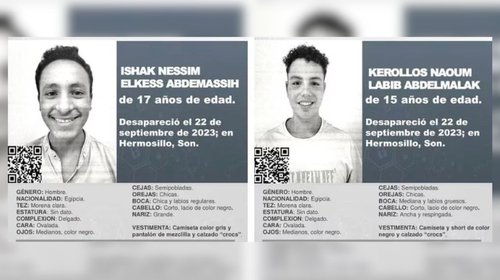 Desaparecen dos jóvenes egipcios en el estado de Sonora